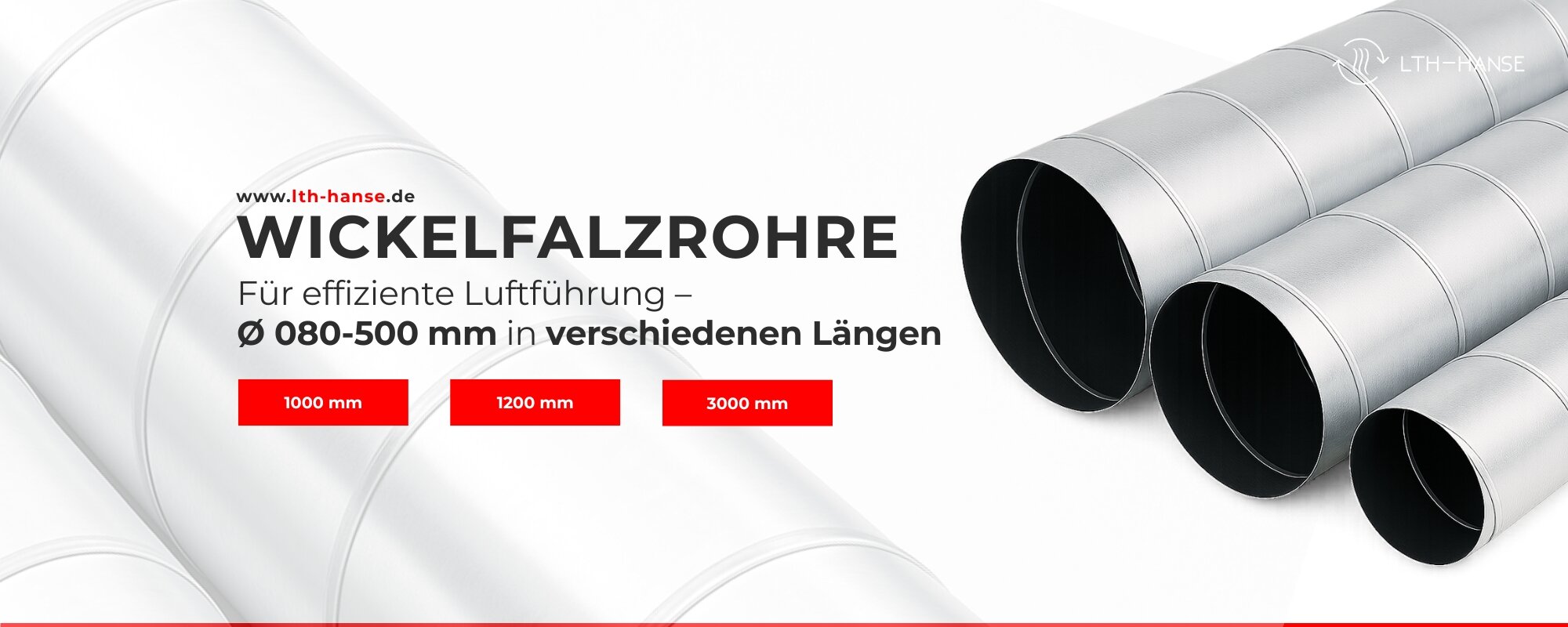 Entdecke Wickelfalzrohre für Luftungstechnik online