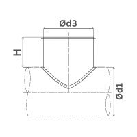 Sattelstutzen - Segmentkragensattel SPSL mit EPDM-Dichtung - verschiedene Größen 400-400