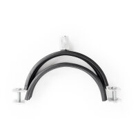 Wickelfalzrohrschelle 2-teilig mit Schalldämmeinlage und Kombimutter M8/M10 – für DN 80–500 mm