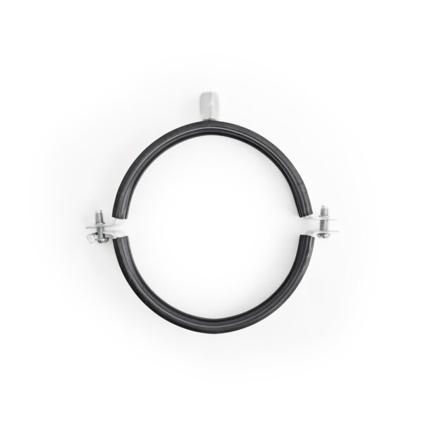 Wickelfalzrohrschelle 2-teilig mit Schalldämmeinlage und Kombimutter M8/M10 – für DN 80–500 mm DN355