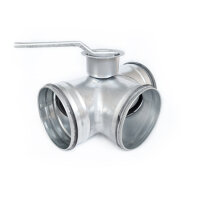 Bypassklappe für Wickelfalzrohr – T-Stück...