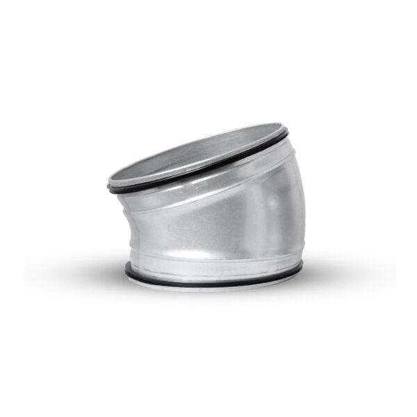 Bogen 15° mit Lippendichtung – verzinktes Lüftungsformteil für Wickelfalzrohrsysteme DN 80–200 DN200