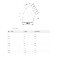 Bogen 60° mit Lippendichtung – verzinktes Lüftungsformteil für Wickelfalzrohrsysteme DN 80–250 DN160