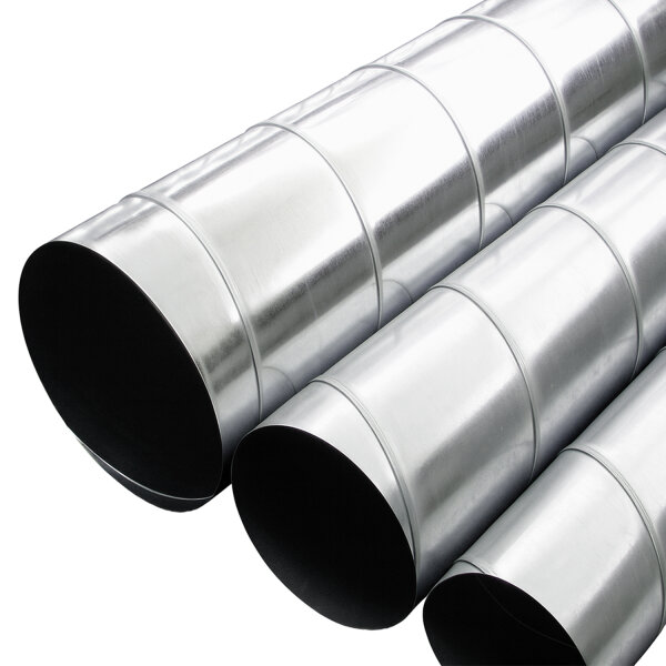 Wickelfalzrohr aus verzinktem Stahlblech - Lüftungsrohr – Ø 100–500 mm, verschiedene Längen