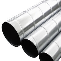 Wickelfalzrohr aus verzinktem Stahlblech - Lüftungsrohr – Ø 100–500 mm, verschiedene Längen Ø 112 mm 1200 mm