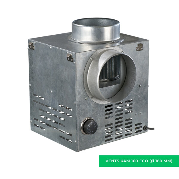 Vents KAM 160 Eco – Radialer Kaminventilator, 470 m³/h, 44 W, Ø 160 mm, Stahlgehäuse