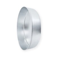 Enddeckel für Lüftungsformteile (passend über Formstücke), Muffenmaß, verzinktes Stahlblech Ø160