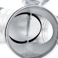 Bypassklappe mit Lippendichtung – Umstellklappe für Stellmotor, verzinktes Stahlblech NW 160