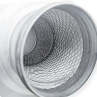 Rundschalldämpfer Länge 300 mm – Rohrschalldämpfer Lüftung, Schalldämpfer Spiralfalzrohr verzinkt, Mineralwolle Dämmung Lüftung Rundrohr