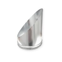 Ausblasstutzen 45° mit Gitter und Lippendichtung für Wickelfalzrohr – verzinktes Stahlblech Ø315