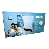 Breezy Eco 160 – Dezentrales Lüftungsgerät mit Wärmerückgewinnung, EC-Motor und App-Steuerung (Smartphone-Steuerung)