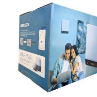 Breezy Eco 160 – Dezentrales Lüftungsgerät mit Wärmerückgewinnung, EC-Motor und App-Steuerung (Smartphone-Steuerung)
