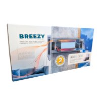 Breezy Eco 160-E – Dezentrales Lüftungsgerät mit elektrischem Heizregister (Nachheizung), EC-Motor und App-Steuerung (Smartphone-Steuerung)