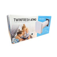 TwinFresh Atmo 160 – Dezentrales Lüftungsgerät mit Wärmerückgewinnung, Fernbedienung, Feuchtigkeitssensor und automatischen Verschlussklappen