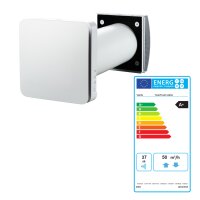 TwinFresh Atmo 160 – Dezentrales Lüftungsgerät mit Wärmerückgewinnung, Fernbedienung, Feuchtigkeitssensor und automatischen Verschlussklappen