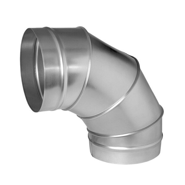 Segmentbogen 90° aus verzinktem Stahl – ohne Lippendichtung Ø250