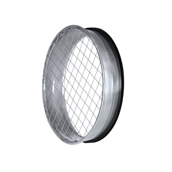 Nippelstutzen mit Gitter und Lippendichtung – verzinkter Stutzen für Wickelfalzrohre Ø150