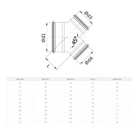 Y-Stück 45° (Hosenstück) mit Lippendichtung...