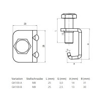Kanalklammer (G-Klammer) – 100 Stück, Befestigung für Lüftungskanäle