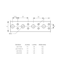 Lochband für Lüftungskanäle – perforiertes Montageband aus verzinktem Stahl 10-15m