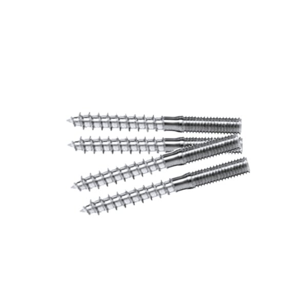 Stiftschraube – Holzgewinde / metrisches Gewinde, verzinkter Stahl, M6–M12, 100 Stück M8/100