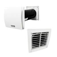 Dezentrales Lüftungsgerät 60 m³/h – Alnor HRU-WALL-150-60-PEG Wandlüfter mit Wärmerückgewinnung