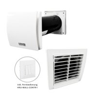 Dezentrales Lüftungsgerät 60 m³/h – Alnor HRU-WALL-150-60-PEG mit Wärmerückgewinnung inkl. Controller