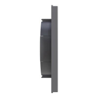 Lüftungsgitter 190x190 mm mit Schwerkraftlamellen für Ø 150-160 mm aus ASA-Kunststoff in Grau