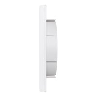 Lüftungsgitter 190x190 mm mit Schwerkraftlamellen für Ø 150-160 mm aus ASA-Kunststoff in Weiß