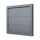 Lüftungsgitter 150x150 mm mit Schwerkraftlamellen für Ø 100 mm aus ASA-Kunststoff in Grau