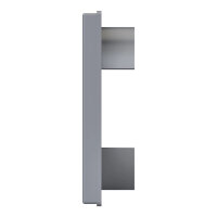 Lüftungsgitter 150x150 mm mit Schwerkraftlamellen für Ø 125 mm aus ASA-Kunststoff in Weiß, Grau oder Beige