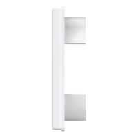 Lüftungsgitter 150x150 mm mit Schwerkraftlamellen für Ø 125 mm aus ASA-Kunststoff in Weiß