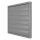 Lüftungsgitter 360x360 mm mit Schwerkraftlamellen für Ø 315 mm aus ASA-Kunststoff in Grau