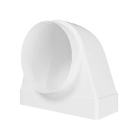 Flachkanal Adapter 220x90 auf Ø150 mm 90° aus...