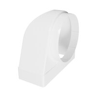 Flachkanal Adapter 220x90 auf Ø150 mm 90° aus Kunststoff – Übergang Flachkanal auf Rundrohr