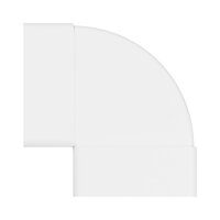 Flachkanal Bogen 90° vertikal 220x90 mm Kunststoff – Lüftung Winkel nach oben/unten