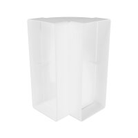 Flachkanal Bogen 90° vertikal 220x90 mm Kunststoff – Lüftung Winkel nach oben/unten