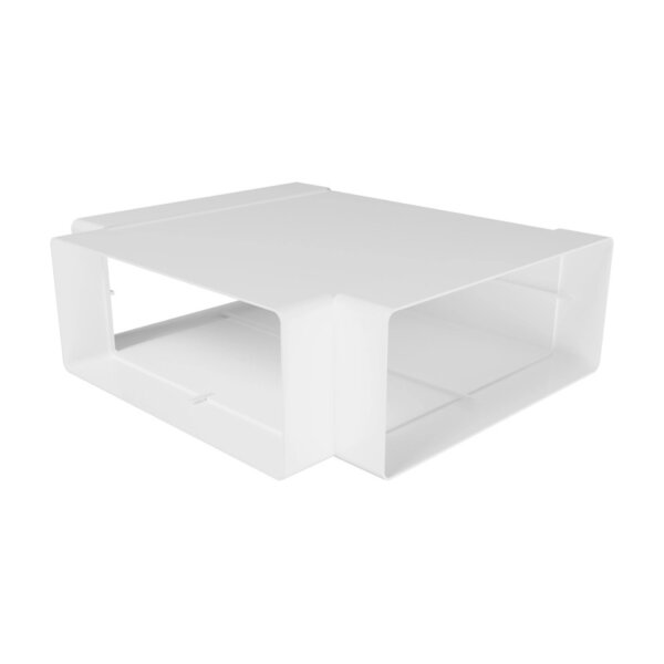 Flachkanal T-Stück 220x90 mm Kunststoff – Lüftung T-Verbinder für Abzweigungen