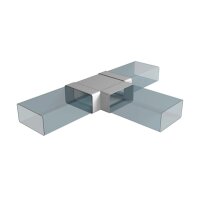 Flachkanal T-Stück 220x90 mm Kunststoff – Lüftung T-Verbinder für Abzweigungen