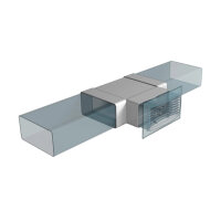 Flachkanal T-Stück 220x90 mm Kunststoff – Lüftung T-Verbinder für Abzweigungen