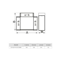 Flachkanal T-Stück 220x90 mm Kunststoff – Lüftung T-Verbinder für Abzweigungen