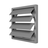 Lüftungsgitter 242x242 mm mit Schwerkraftlamellen...