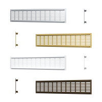 Lüftungsgitter Aluminium 480x80 / 480x100 mm für Sockelleiste – Möbelgitter in verschiedenen Farben