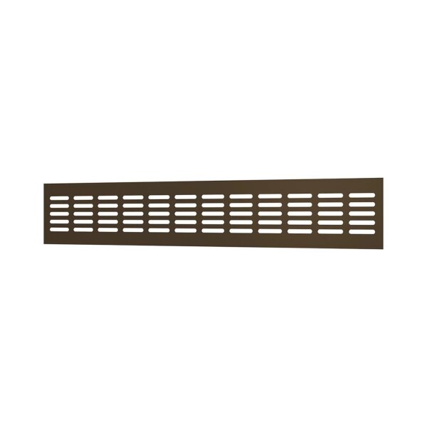 Lüftungsgitter Aluminium für Sockelleiste – Möbelgitter 480 x 80 mm / Bronze