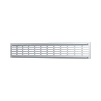 Lüftungsgitter Aluminium für Sockelleiste – Möbelgitter 480 x 80 mm / Silber