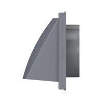 Zu- und Ablufthaube DN100 mit Rückstauklappe – Außenhaube aus ASA Kunststoff Grau oder Terracotta