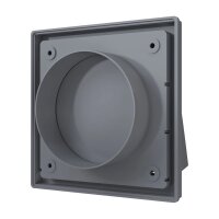 Zu- und Ablufthaube DN100 mit Rückstauklappe – Außenhaube aus ASA Kunststoff Grau oder Terracotta