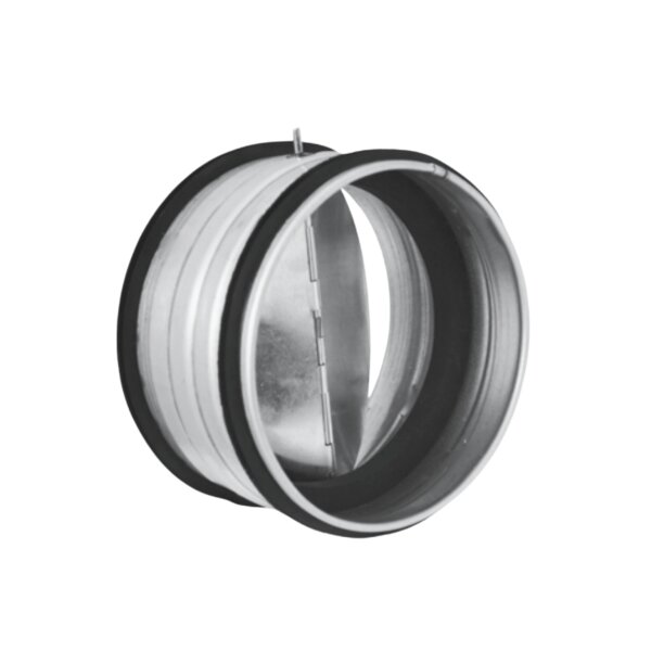 Rückschlagklappe rund mit Dichtung – Luftdichtheitsklasse D für Wickelfalzrohr verzinkt