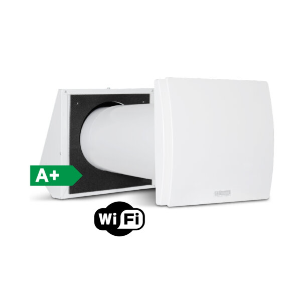 Dezentrales Lüftungsgerät WLAN 60 m³/h – Alnor HRU-WALL-WI-150-60 mit Wärmerückgewinnung & App Steuerung