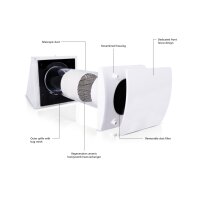 Dezentrales Lüftungsgerät WLAN 60 m³/h...